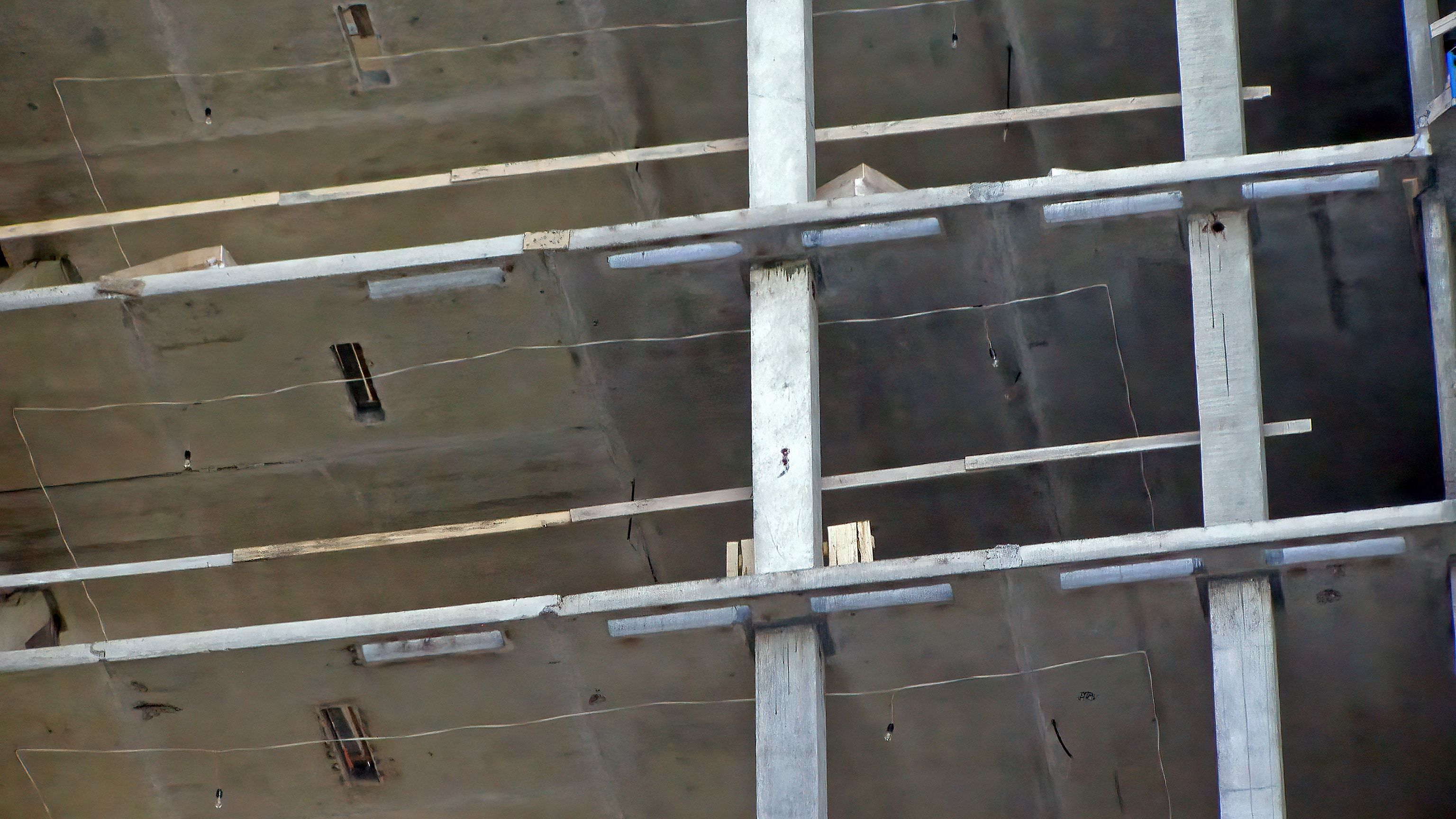 Forjados y vigas de hormigón de un edificio en construcción